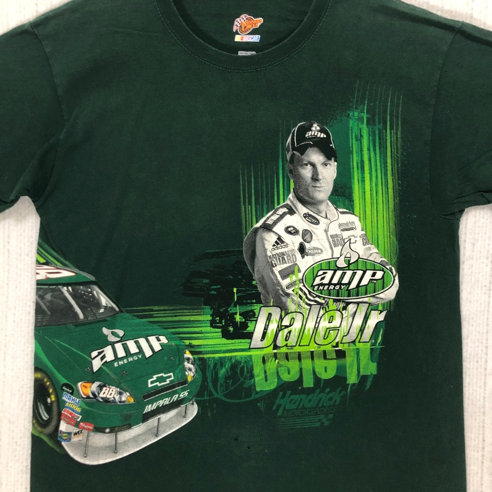 NASCAR Dale Earnhardt Jr 88 Amp Energy T-Shirt Green M Winners Circle Graphic